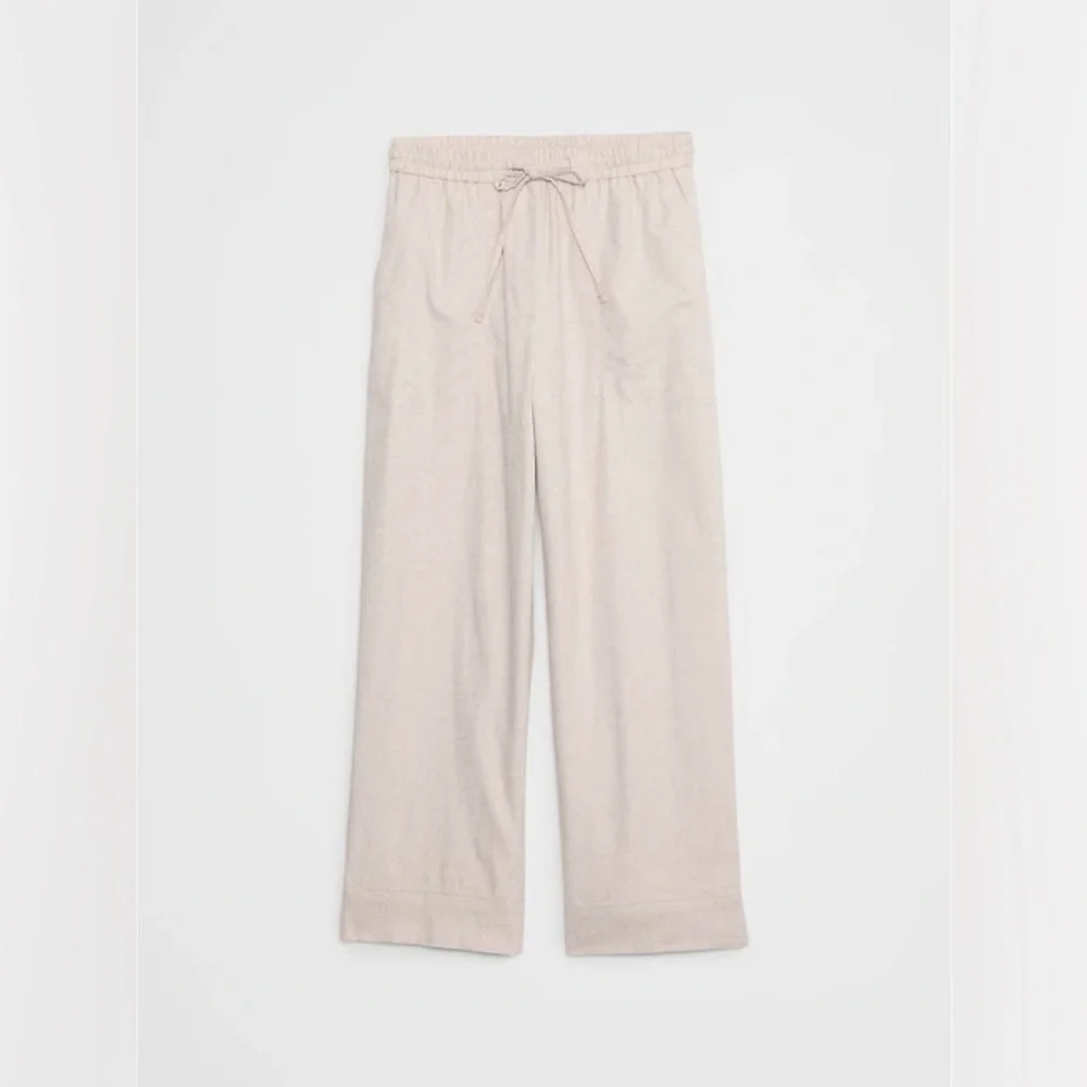 NWT! Banana Republic Straight Linen-Blend Pull-On Pant - Multiple 🩷 #706619